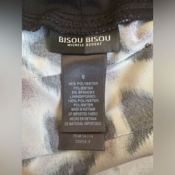 Bisou Bisou Women’s V-Neck Sleeveless Black /Purple Dress - Picture 7 of 8